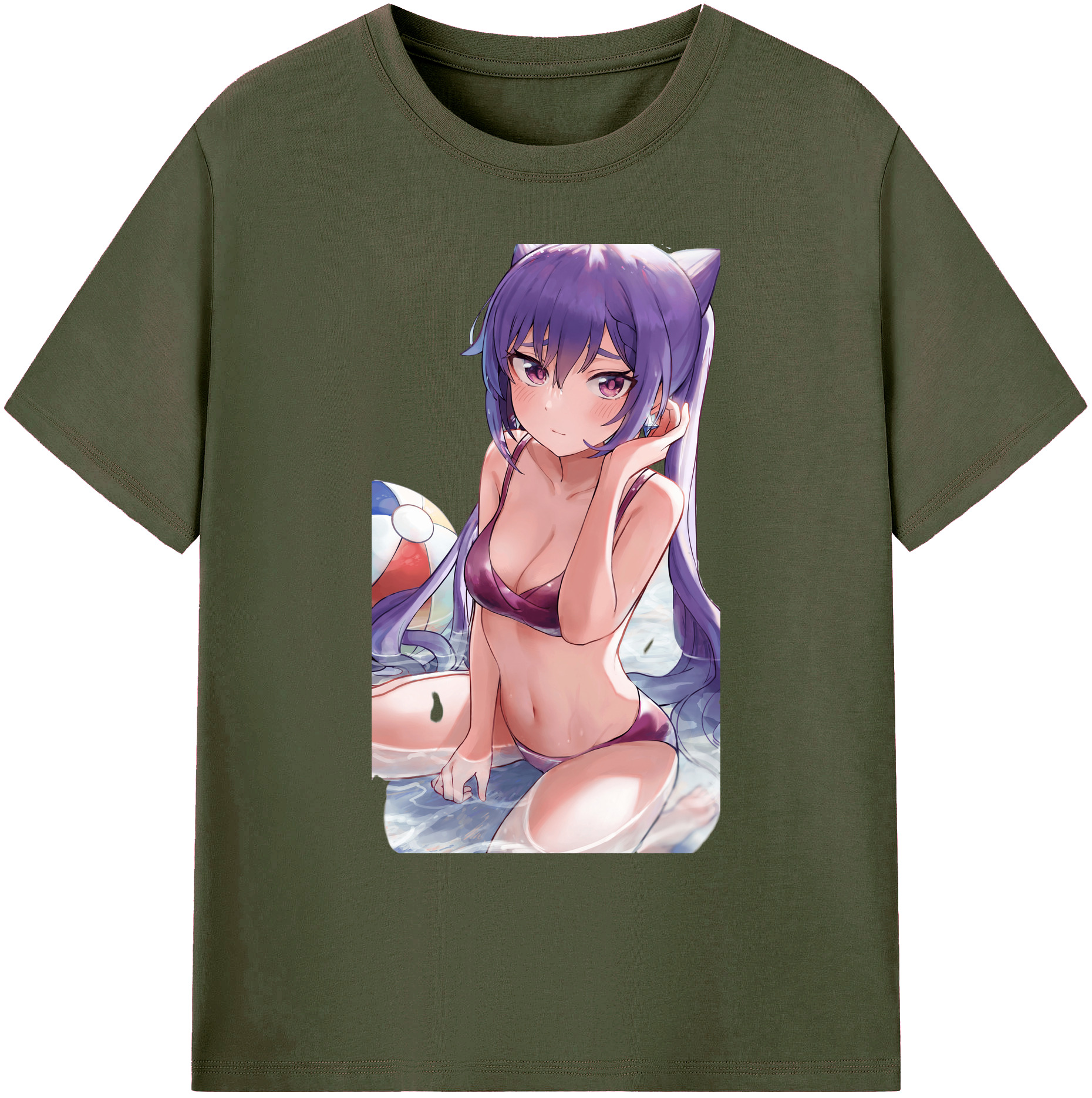 げんし神 刻晴 こくせい genshin Kokusei 綿100％ メンズ半袖Tシャツ｜肌触りやわらか＆通気性
